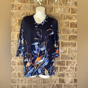 Chico's Women's Blouse Top Floral Size 1 size 8